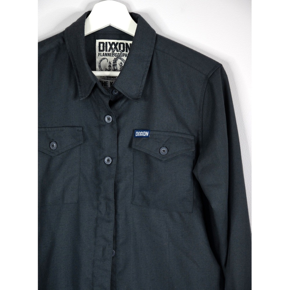 Dixxon Flannel Co Kraken Shirt‎ Womens Medium Gray Excellent D-Tech Button Up - Picture 2 of 8